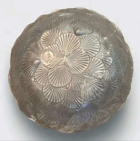 Arthur Court Large Aluminum Salad bowl With Utensils 14" - Picture 3 of 9